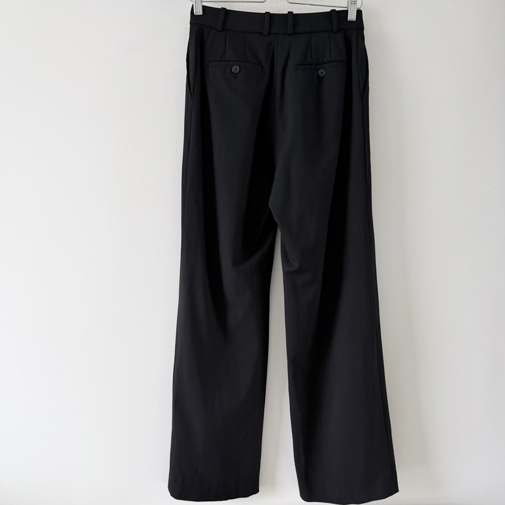 Babaton Agency Wool Blend Tailored Trouser Black High Rise Wide Leg Size 4 - Picture 12 of 16